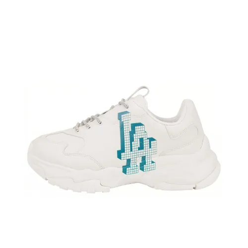 MLB Big Ball Chunky LA Противоскользящий Устойчивый к истиранию Легкий Низкий Топ Кроссовки для бега Унисекс Белый Синий