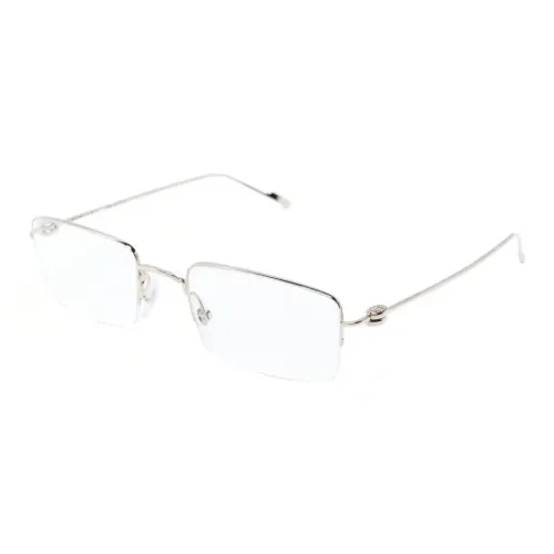 Cartier Металл Прямоугольные Оправы для Очков Мужские Серебряные