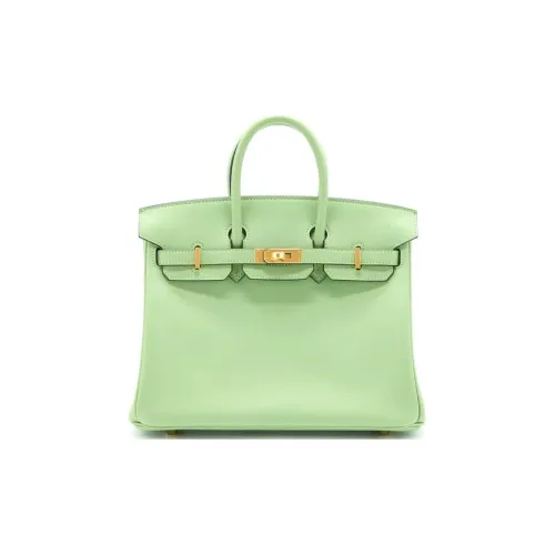 HERMES Birkin Swift Кожа Сумка Birkin Сумка через плечо Женская 3i VertCriquet Авокадо-зеленый