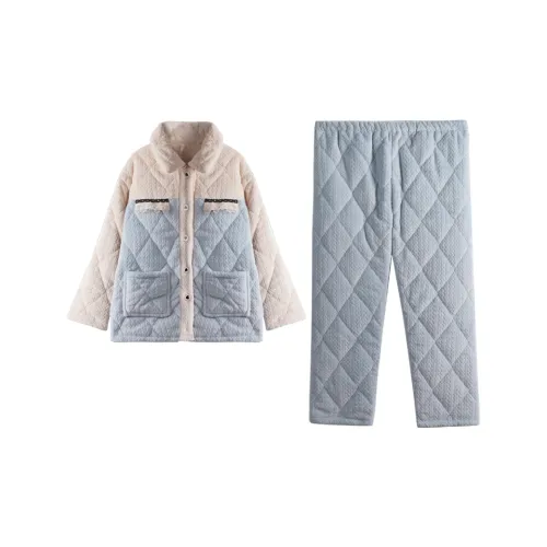 Dorame Аква-синий Женские Пижамные Комплекты