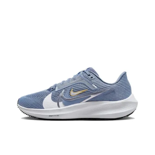 Nike Air Zoom Pegasus 40 Амортизация Износостойкий Низкий Топ Беговые кроссовки Женские Синий