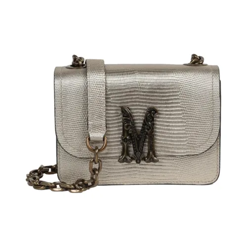 MOSCHINO Сумка через плечо из кожи женская металлическая
