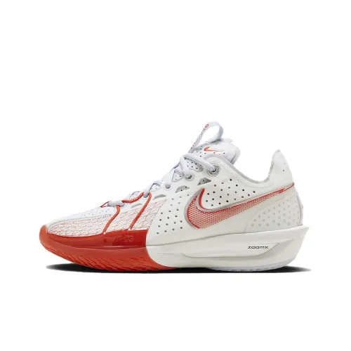 Nike Air Zoom G.T. Cut 3 Low Топ Баскетбольные кроссовки Унисекс Белый Красный Азиатская версия