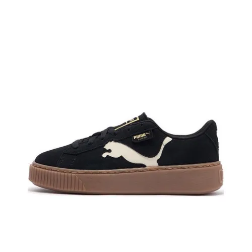 PUMA Suede Platform Скейтборд Кроссовки Низкие Черные Женские