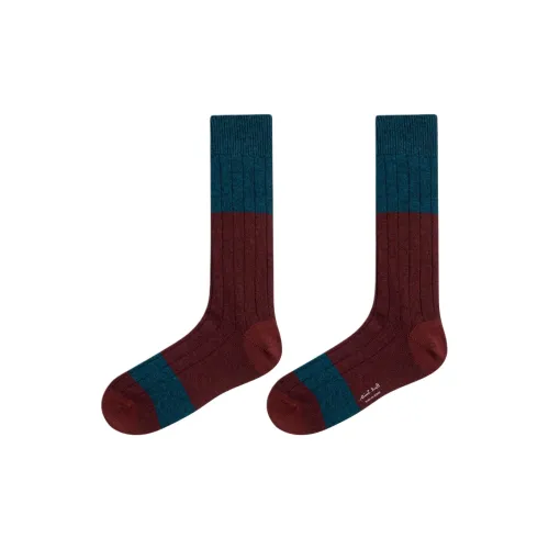 Paul Smith Бордовый Мужской MID Носки до икры