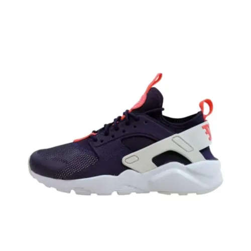 Nike Air Huarache Устойчивый к истиранию Дышащие Низкие Беговые кроссовки Унисекс Черный Фиолетовый