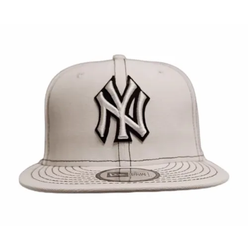 New Era Хлопковые кепки унисекс бежевые