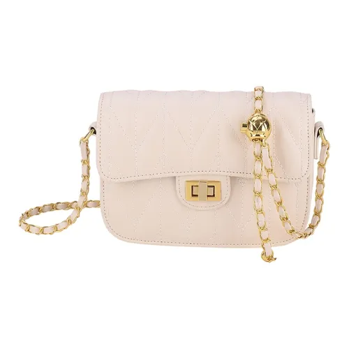 morellybear ПУ (полиуретан) Сумка с цепочкой Маленькая квадратная сумка Сумка через плечо Стандартная Женская Экрю Черный Розовый Серебряный