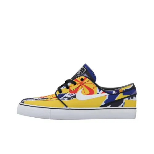Nike SB Stefan Janoski Slip-resistant Abrasion-resistant Low-top Скейтборд Кроссовки Унисекс Синий Желтый