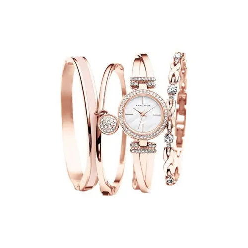 ANNE KLEIN Наручные часы Кварцевый механизм Белый циферблат Женские часы AK V2238RGST