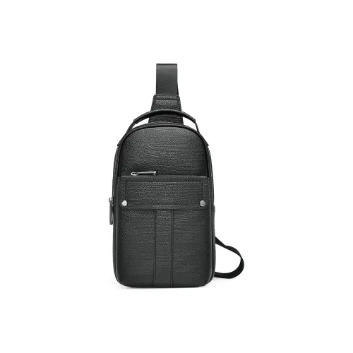 JAGUAR Ткань Sling Сумка Стандартная Мужская Черная