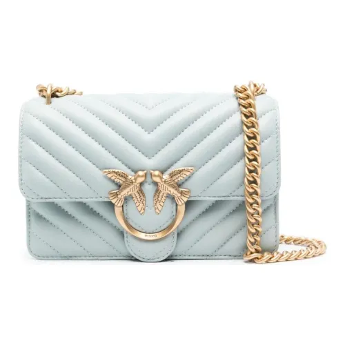 PINKO Sheepskin Одно Плечо Ручная Сумка Сумка через плечо Женская Светло-Синяя