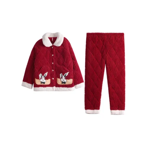 Dorame Бургундский Женские Пижамные Комплекты