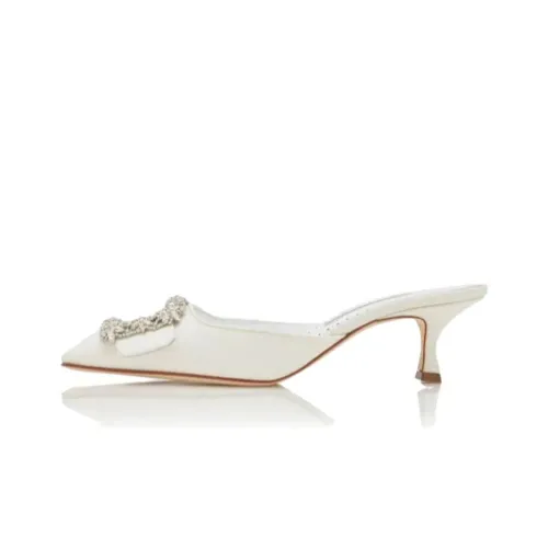 MANOLO BLAHNIK Домашние тапочки Белый Женские