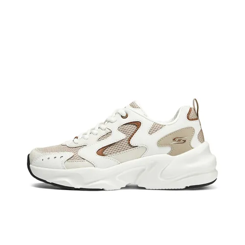 Skechers BOBS BAMINA 2 Амортизация устойчивость к истиранию дышащий низкий топ массивные кроссовки женские цвет тауповый