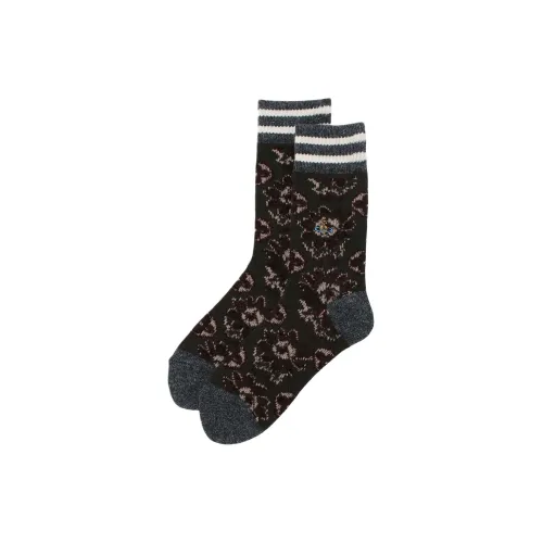 Vivienne Westwood Темно-зеленые женские носки MID до икры