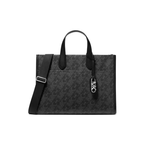 MICHAEL KORS Gigi Покрытый холст Тоут Сумка Сумка для покупок Сумка через плечо Сумка Большая Женская Черная