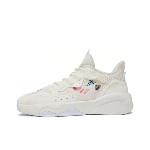 QIAODAN Высокие кроссовки для скейтбординга Женские Белые Синие