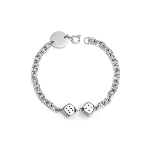 AKAK Титановый стальной браслет унисекс серебристо-белый