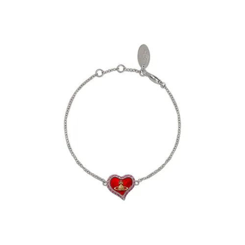 Vivienne Westwood Латунь Искусственный кристалл Браслеты Унисекс Серебряный