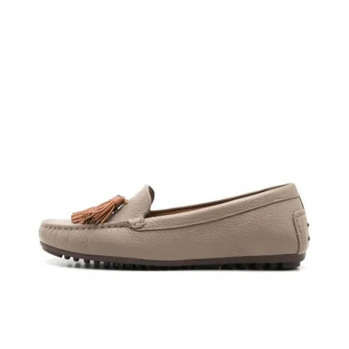 Sarah Chofakian Лоферы с резиновым покрытием Женские Тауповый