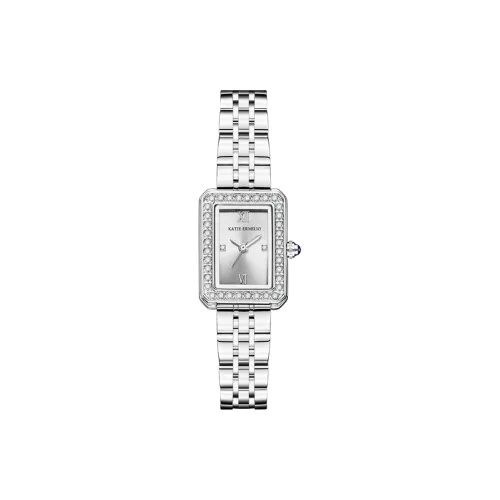 Katie Ermilio Women's Watch Кварцевый механизм Стальной ремешок Серебристый циферблат