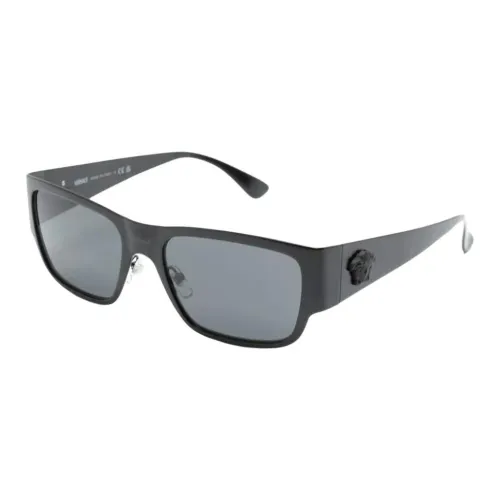 VERSACE Металл Ацетат Нерегулярная форма Солнцезащитные очки Мужской Черный