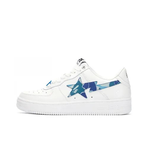 A BATHING APE ABC Camo BAPE STA Низкий Топ Стильные Скейтбординги Мужской Белый Синий Камуфляж
