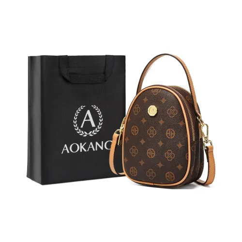 AOKANG Сумка через плечо из ПВХ Мини Сумка для женщин Кофейный Экрю