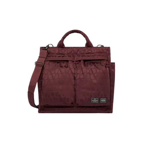 Valentino PORTER Collaboration Нейлон Тоут Сумка Сумка для покупок Сумка через плечо Сумка Мужская Бордо Красный