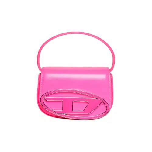 DIESEL Коровья кожа Сумка через плечо Одно плечо Женская Неоново-розовая