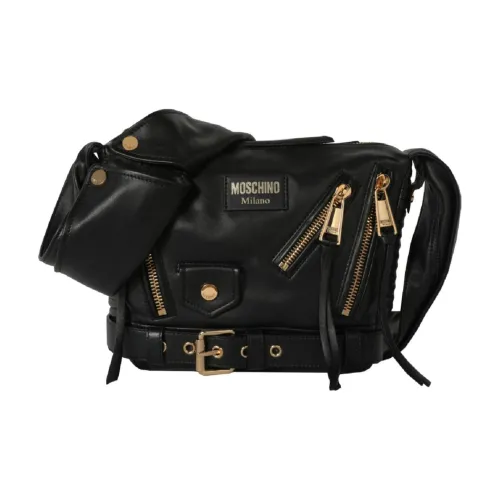 MOSCHINO Сумка через плечо из кожи женская черная