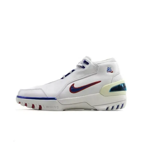 Nike Air Zoom Generation Амортизация Износостойкий MID Топ Винтажные баскетбольные кроссовки Мужские Белые