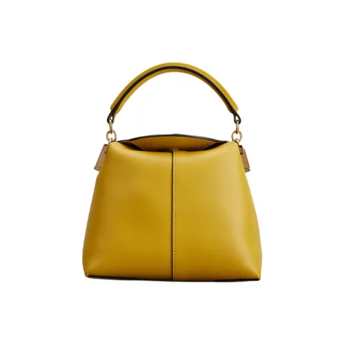 TOD'S Кожа Курьерская Сумка Тоут Сумка Сумка для покупок Сумка через плечо Сумка Экстра Маленькая Женская Желтая