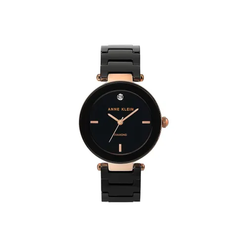 ANNE KLEIN Women's Watch Кварцевый механизм Черный циферблат AK 1018RGBK