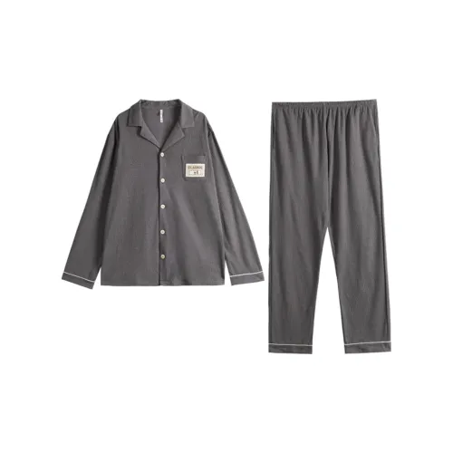 Dorame Dark Gray Men's Pajama Sets Dorame Темно-серый мужской пижамный комплект