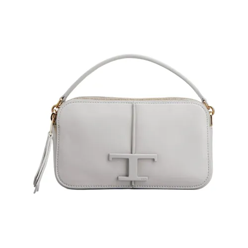 TOD'S Timeless Телячья кожа Camera Сумка Сумка через плечо Сумка Mini Женская Серый