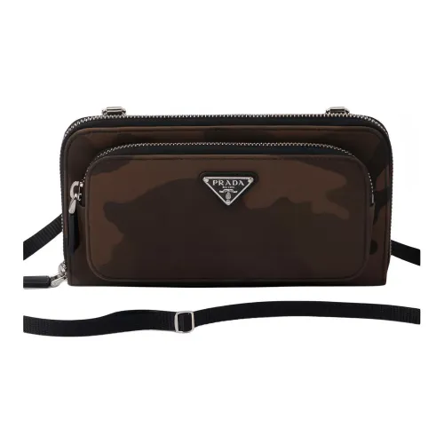 PRADA Сумка через плечо из кожи сумка на плечо женская темно-коричневая