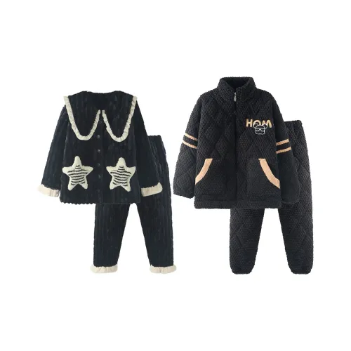 Chun Xi 8711 Женские Черный 8755 Мужской Черный Унисекс Пижамные комплекты