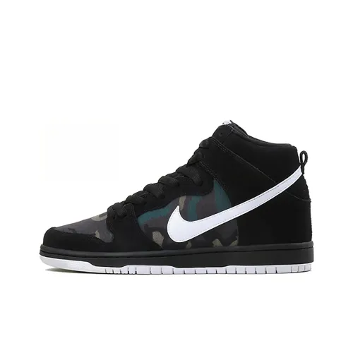 Nike Dunk SB CAMO High Топ Скейтборд Кроссовки Унисекс Многоцветный Черный