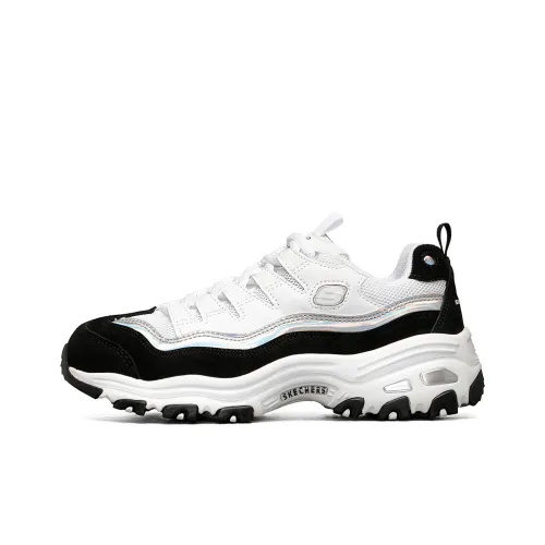 Skechers D'LITES 1,0 Low Топ Кэжуал Женский Черный Белый