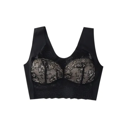 Бюстгальтер Flowers in Water женский прозрачный черный