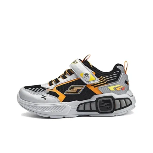 Skechers Kids Casual Low Top Серебристый/Черный для школьников