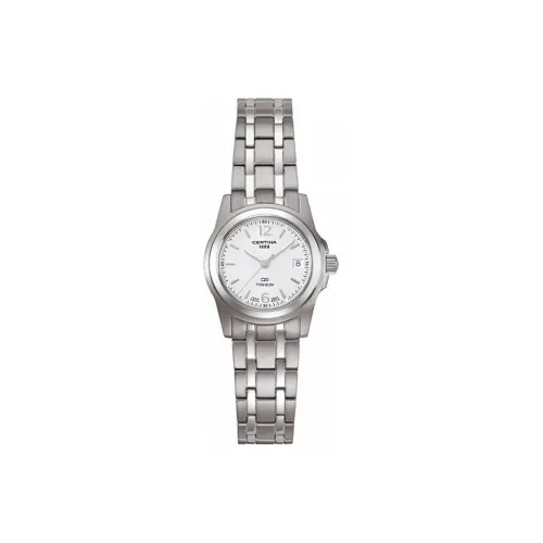 Женские часы Certina Women's Quartz Collection с кварцевым механизмом 25 мм белый циферблат корпус из нержавеющей стали
