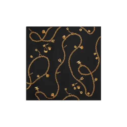 CELINE Шелковые шарфы Женские Черный