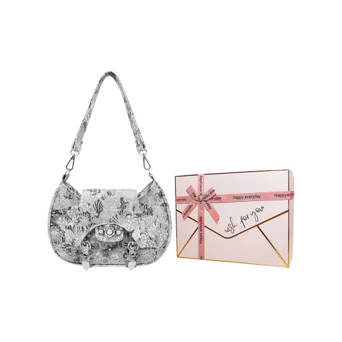 Kenghua Village ПУ (полиуретан) Сумка через плечо Средняя Женская Чернила