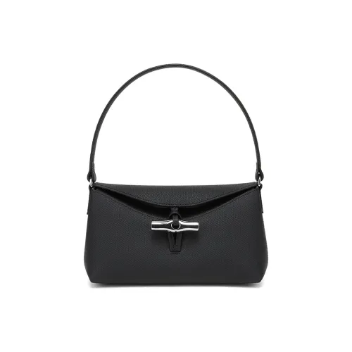 LONGCHAMP Roseau Телячья кожа Плечевая сумка Сумка Сумка через плечо Женская Черная