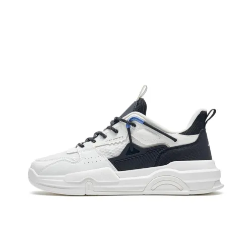 XTEP Decoding Deconstruction Slip-on Resistant Abrasion Resistant Low Top Skateboard Shoes Men's White Black