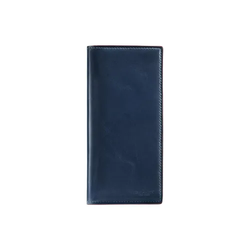 COACH Breast Pocket Pocket Телячья кожа Клатч Кошелек Мужской Синий