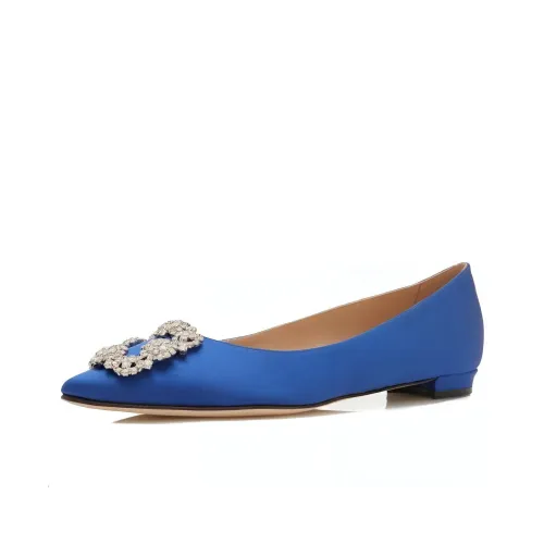 MANOLO BLAHNIK Женские повседневные туфли, синий цвет, женские
